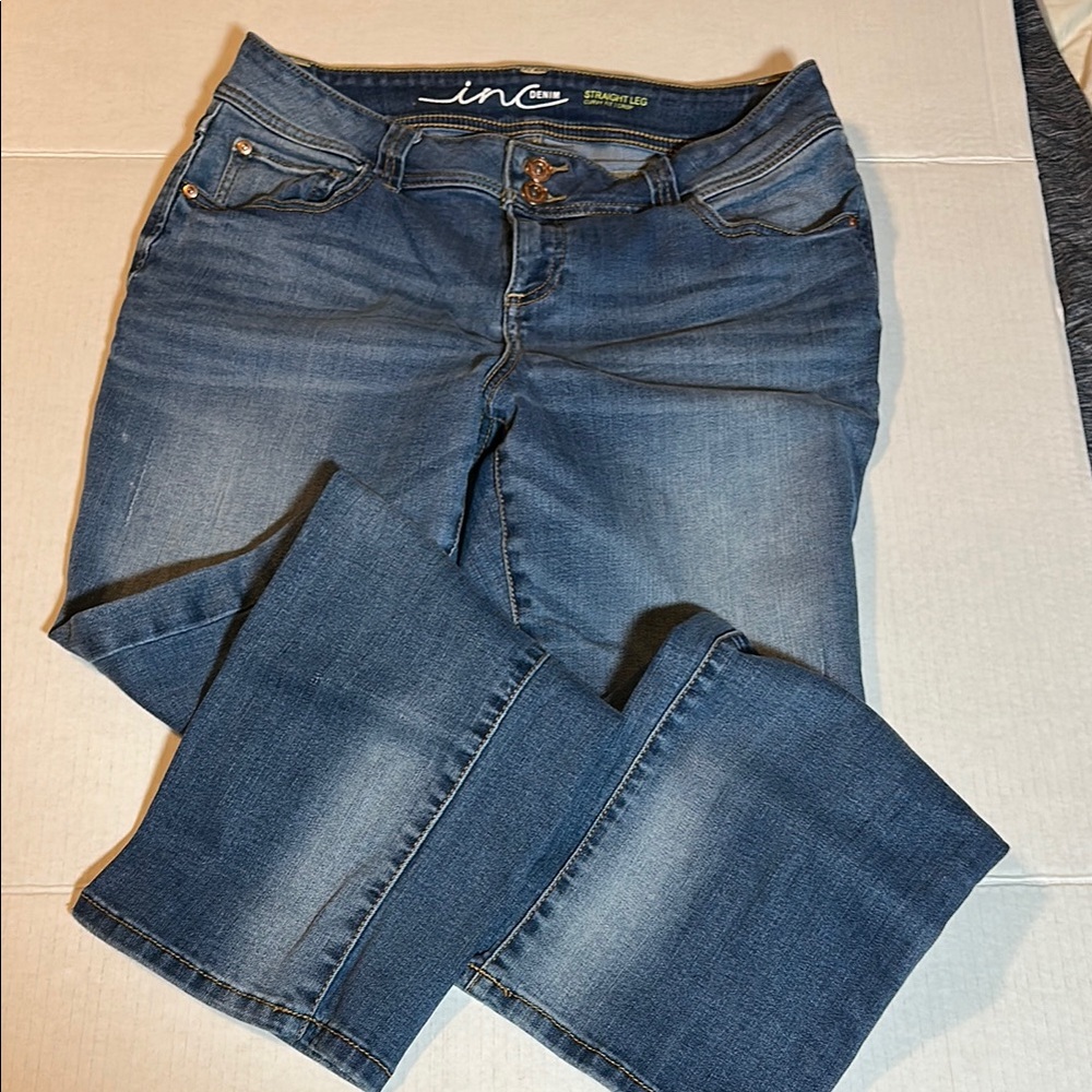 INC International Concepts Blue Flare & Wide Leg Jeans
